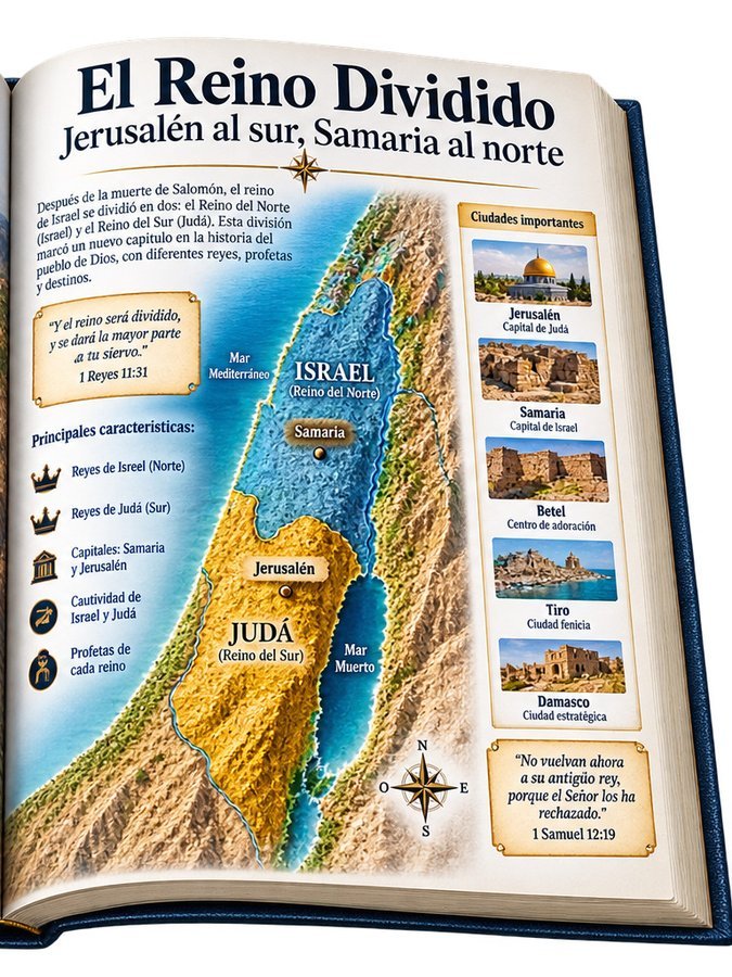 El Reino Dividido: Jerusalén al sur, Samaria al norte