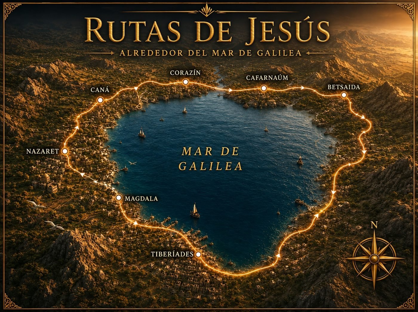 Mapa de las Rutas de Jesús