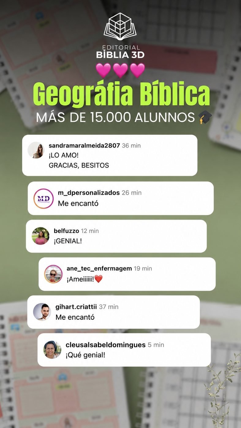 Comentarios de alumnos de Geografía Bíblica, más de 15,000 alumnos